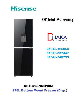 Hisense 270L RB1G266NMB Bottom Mount Freezer (Disp.)